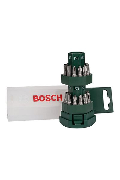 Bosch 25-Piece Magnetic Universal Holder Heavy Duty Screwdriver Set Green and Grey