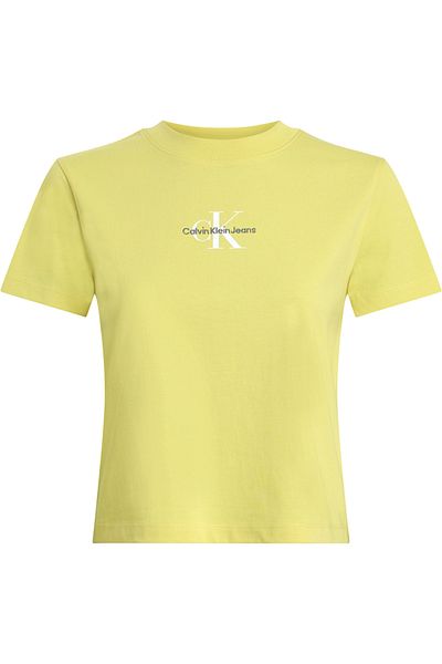 Calvin Klein Calvin Klein Women Muted Lime Monologo Baby T-Shirt