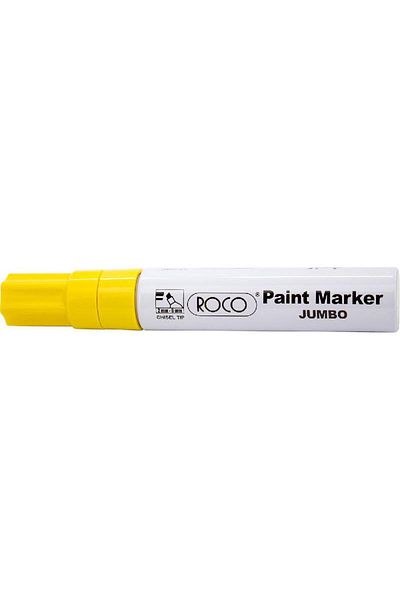 Roco Jumbo Paint Marker – 8 mm Chisel Tip, Yellow