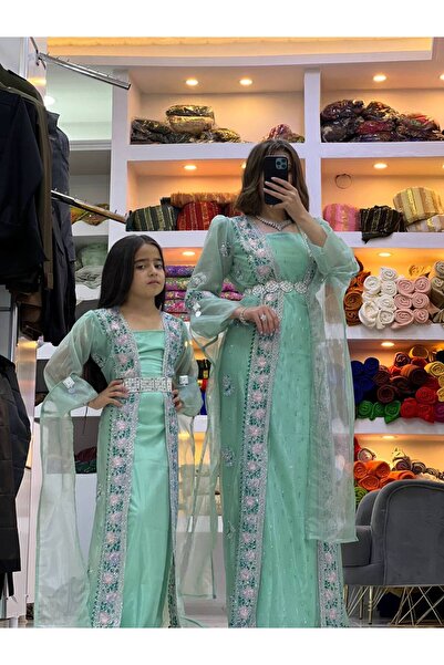 SOLİN YÖRESEL Anne-kız Yöresel Elbise Düğünlük Kaftan Abiye (Görseldeki Akses...