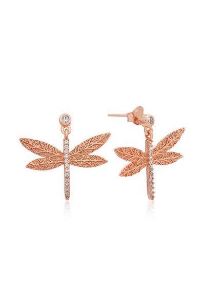 norsary Silver Dragonfly Earrings