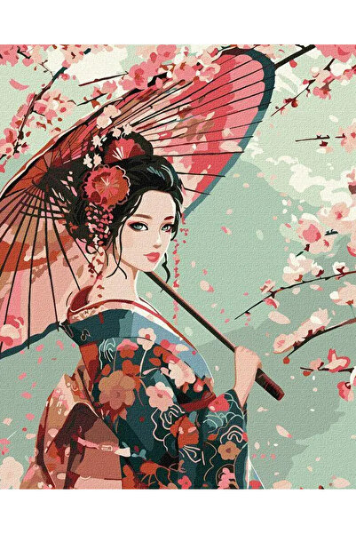 İZSA HOBİ Sayılarla Boyama Hobi Seti 40x50 Çerçeveli Numaralı Tuval Fırça Boy...