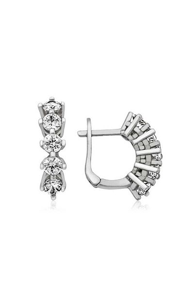norsary Silver 5 Stone Earrings