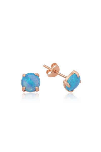 norsary Silver Opal Stone Earrings