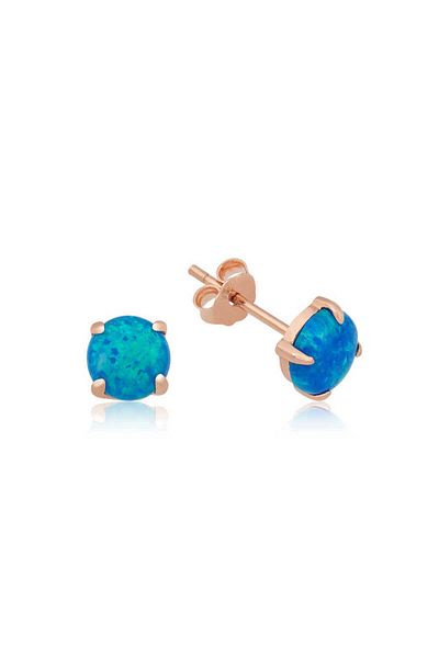 norsary Silver Opal Stone Earrings