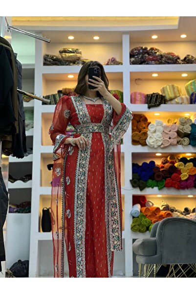 SOLİN YÖRESEL Kadın Yöresel Elbise Düğünlük Kaftan Abiye (Görseldeki Aksesuar...