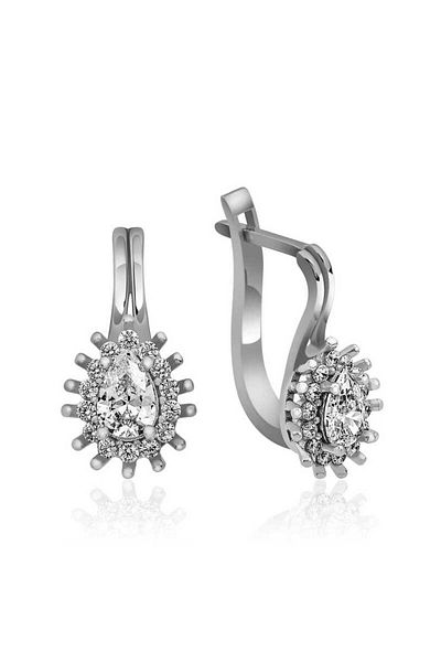 norsary Silver Crab Drop Cut Earrings