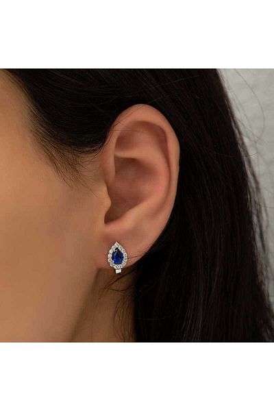 norsary Silver Drop J Earrings