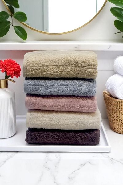 Şahane Pazar 5 Pcs 30X50 cm Hand & Face Towel Set Fma808727