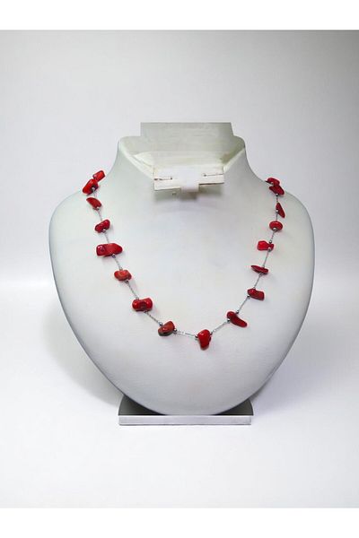 BROSA Red Natural Stone Handmade Necklace