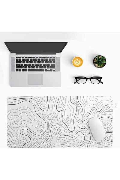 COOYA Large Gaming Mouse Pad,with Stitched Edges and Anti-Slip Base,for Computer,900x400mm,White