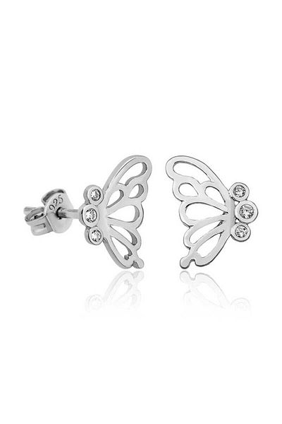 norsary Silver Butterfly Earrings