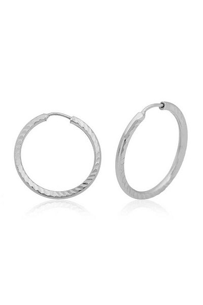 norsary Silver Twisted Hoop Earrings