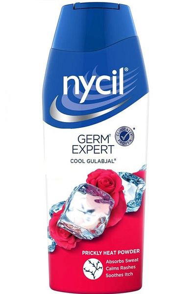 NYCIL Zydus Cool Gulabjal Prickly Heat Powder - 187.5 grams - Pack of 5