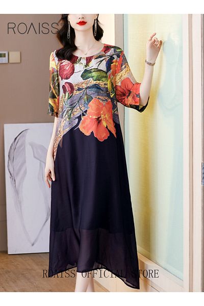 ROAISS Women Light Floral Dress