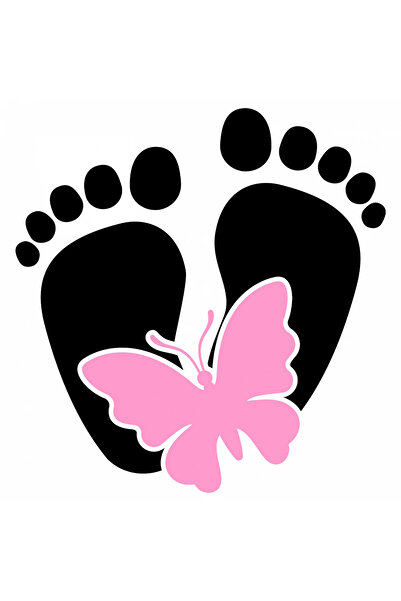 INOVATIX Set de 8 bucăți, autocolant pentru piciorușul bebelușului cu fluture...