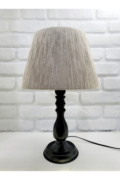 Decodelight Black Rustic Classic Metal Leg Handmade Rope and Paper Knitted Hat Lampshade Table Lamp Models