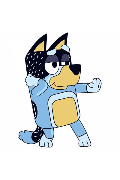 INOVATIX Set of 8 pieces, Sticker Bandit Heeler Bluey gives order, INOVATIX®. 6 cm