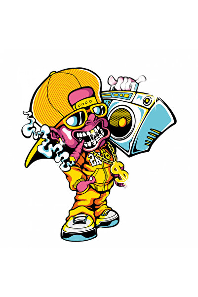 INOVATIX Σετ 8 τεμαχίων, Αυτοκόλλητο Αγόρι με ραδιόφωνο, INOVATIX®. 6 εκ.