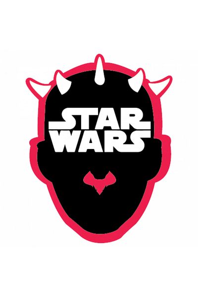INOVATIX Set de 8 piese, autocolant Starwars cu diavolul cu coarne, INOVATIX®. 6 cm