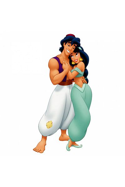 INOVATIX Set de 8 piese, autocolant Aladdin și Jasmine, INOVATIX®. 6 cm