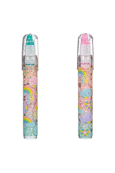 SyaMAG Radiere Topper, Model Pix Curcubeu, Set 2 Bucati, Culori Roz si Verde, 12 cm