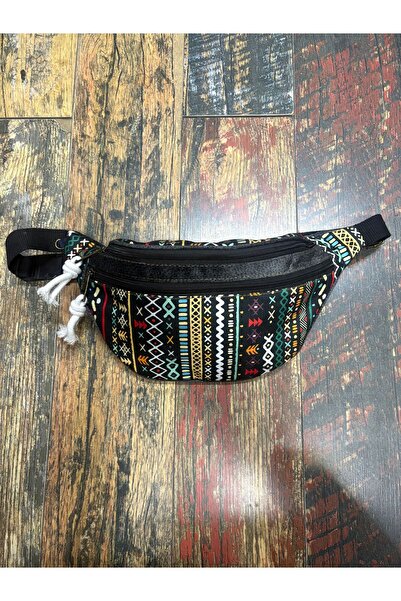 Street Bag Geantă etnică autentică cu 2 compartimente, impermeabilă, pentru u...