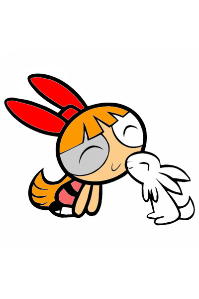 INOVATIX Set de 8 autocolante Fetițele Powerpuff, Îndrăgostită înfloritoare, ...