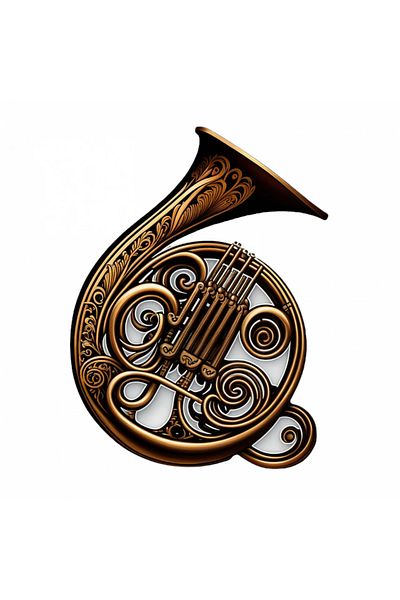 INOVATIX Set of 8 pieces, French Trombone Sticker, INOVATIX®. 6 cm