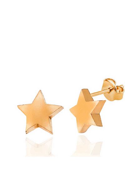 norsary Silver Rose Star Studed Women's Earrings