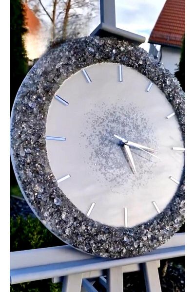 Sultan Tasarım Stylish Wall Clock with Epoxy Design - 40 cm Diameter