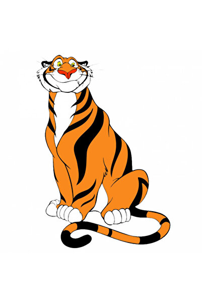 INOVATIX Set de 8 piese, autocolant Tiger Rajah din Aladdin, INOVATIX®. 6 cm