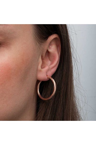 norsary Silver Rose 3 mm Twisted Charnel Earrings