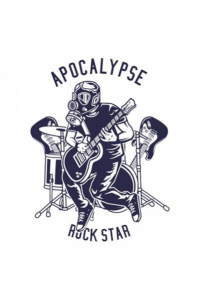INOVATIX Set de 8 piese, autocolant Apocalyse Rock Star, INOVATIX®. 6 cm