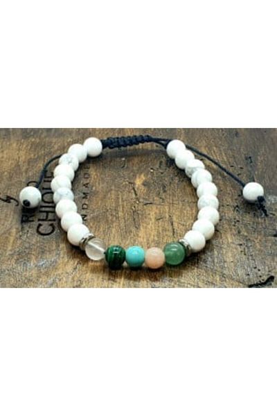byRetroChique Cancer Zodiac Sign Howlite Bracelet