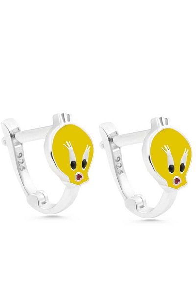 norsary Silver Chick Children's Earrings