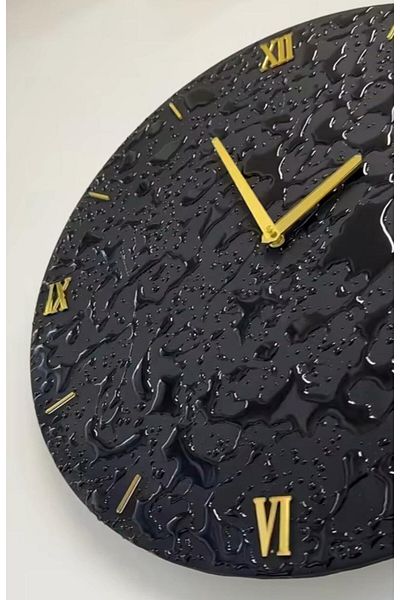 Sultan Tasarım Stylish Wall Clock with Epoxy Design - 40 cm Diameter