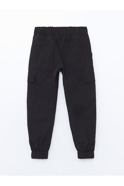 LC Waikiki Lcw Kids Black Comfortable Fit Elastic Waist Boys Cargo Jogger Pants S4Gu28Z4Nvy25