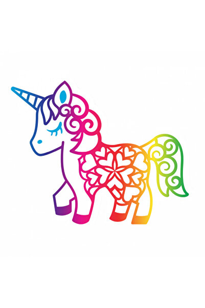 INOVATIX Set de 8 bucăți, autocolant Unicorn Spectrum, INOVATIX®. 6 cm