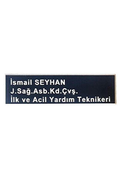 Seyhan Askeri Malzeme Yaka İsimliği - Arkası İğneli - Sağlık Personeli İsimliği