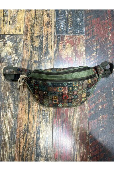 Street Bag Etnik Otantik 2 Gözlü Bel Çantası Su Geçirmez Günlük Seyahat Kullanım