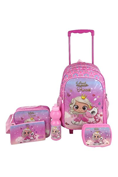 Roco Little Princess 5-in-1 Value Set Trolley Bag with Accessory Pink