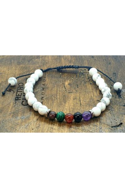 byRetroChique Aries Zodiac Howlite Bracelet