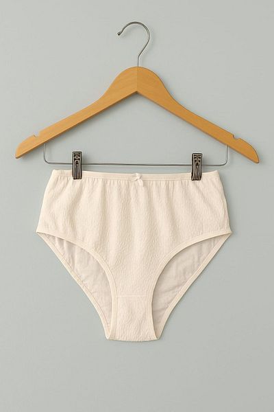 enmodaiçgiyim White High Waist Large Size Women's Panties