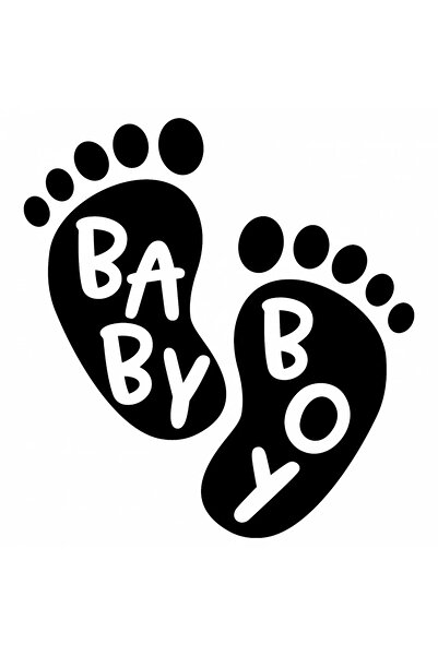 INOVATIX Set de 8 bucăți, autocolant talpă bebeluș băiețel, INOVATIX®. 6 cm