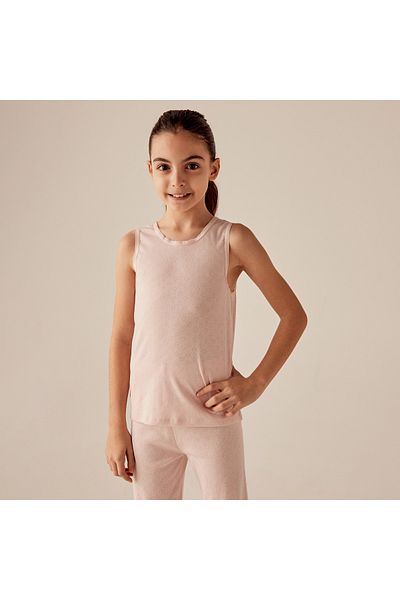 Juniors Textured Sleeveless Thermal Vest