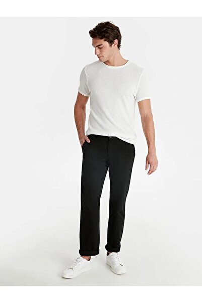 LC Waikiki LCWAIKIKI Classic Siyah Geniş Kalıp Gabardin Chino Pantolon