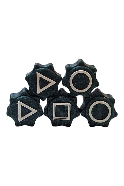 OEM Gonggi game set with stand, Squid Game, 3D printed, spectra blue