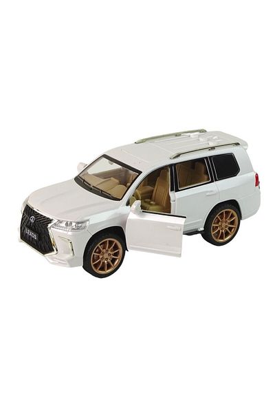 Farbu White Lexos Model Car with Sound and Light 8094-1