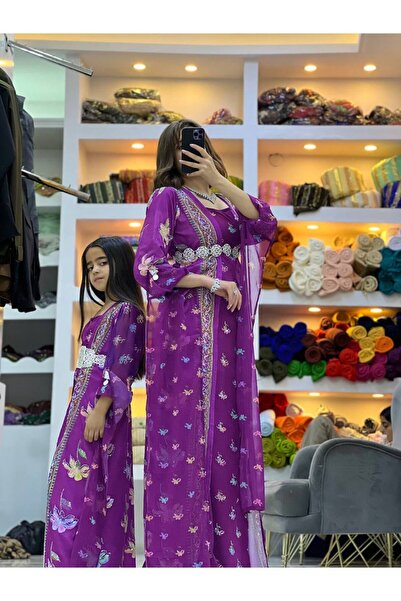 SOLİN YÖRESEL Anne-Kız Yöresel Elbise Düğünlük Kaftan Abiye (Görseldeki Akses...